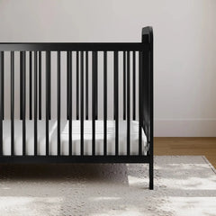 3-in-1 Convertible Baby Crib, Black 29.53 x 53.74 x 39.17 Inches crib