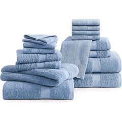 16 Piece Bath Towels - 100% Cotton Towels for Bathroom, Premium Quality Hotel Towels, Highly Soft & Absorbent