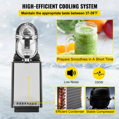 SucceBuy 3/6L 1/2 Jar Commercial Slushie Machine Slush Maker Frozen Drink Dispenser Juice Smoothie Granita Vending Machine
