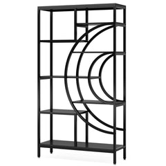 Tribesigns Bookshelf Industrial 5 Tier Etagere Bookcase, Freestanding Tall Bookshelves Display Shelf Storage Organizer