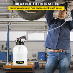 SucceBuy Transmission Fluid Pump 2 Way Manual ATF Refill System Dispenser Oil and Liquid Extractor 10 Liter Large Capacity