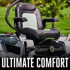 Electric Riding Lawn Mower, 42" Deck with Zero Turn Radius, Includes (4) 56V 10.0Ah Batteries and Charger - ZT4204L