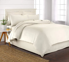 Queen Duvet Cover, 3 Piece Set, Genuine 100% Organic Viscose Derived from Bamboo, Luxuriously Soft and Cooling, 2 Pillowcases