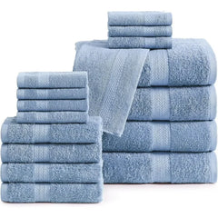 16 Piece Bath Towels - 100% Cotton Towels for Bathroom, Premium Quality Hotel Towels, Highly Soft & Absorbent
