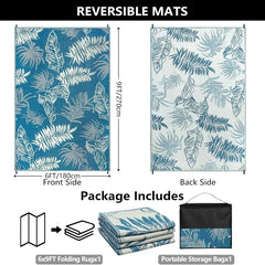 Outdoor Rug Waterproof 6x9 ft, Reversible Outdoor Plastic Straw Rug, Large Outdoor Carpet Patio Rug