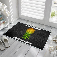 Cartoon Pineapple Pattern Entrance Doormat Comfortable Non-slip Bathroom Floor Mats Home Decor Kitchen Rugs Welcome Door Mat