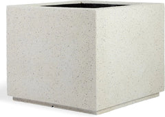 Modern Outdoor/Indoor Square Planter, Lightweight, Heavy Duty, Weather Resistant, Polymer Finish, Commercial