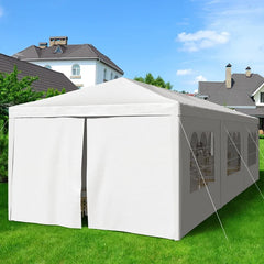 10x30 Heavy Duty Waterproof Outdoor Party Tent Gazebo with Side Walls Windows Weddings BBQ Camping Events