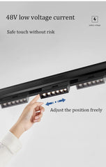 Dimmalbe LED track Light Full Set 360° Adjustable COB Embedded Track lighting For Clothing Shop Kitchen Rail Lighting