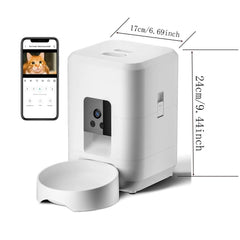 2L Camera Pet Feeder Timing 5V USB Smart Automatic Feeder For Cat WIFI APP Video Intelligent Dry Food Dispenser Dog Feeding Bowl