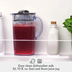 Juice Fountain Juicer Brushed Stainless Steel 70 Fl Oz Fruit Juice Extractor and Vegetables Blender Machine Orange Kitchen Home