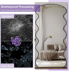 Arched Full Length Mirror, 76"x34" Floor Mirror Freestanding, Floor Standing Mirror Full Body Mirror with Stand for Bedroom