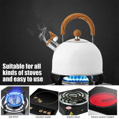 Whistling Tea Kettle For Stove Top Modern Stainless Steel Whistling Teapot 2.5 Liter Whistling Tea Kettle For Making Coffee Milk