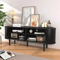 63'' TV Stand, TV Stands for Living Room, Entertainment Center with Storage and Sliding Door for 50/55/60/65 inch TV,