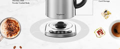 Temp Control Electric Tea Kettle, 1.7L Stainless Steel Water Boiler & Heater, Fast Boiling 1500 Watts, Cordless Kettle, Silver