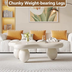 Cloud Coffee Table Modern Cute Coffee Tables Irregular Simple Tea/Center Table for Small Space End Table for Living Room, Home O