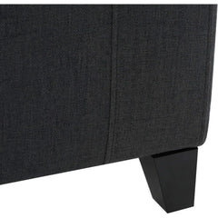 Hikaru Fabric Storage Ottoman, Dark Grey Dimensions: 20.50”D x 51.00”W x 17.00”H