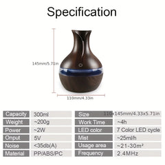 1pc Aroma Diffuser, Rattan Look Essential Oil Diffuser with Waterless Auto Shut-off Protection for Aromatherapy And Humidificati