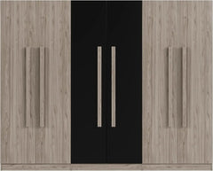 82.6" Wooden Armoire Wardrobe Cabinet with 6 Doors, 2 Drawers, 4 Storage Shelves & 4 Hanging Rods, Armoire Wardrobes Closet