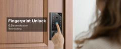 TCL D1 Max Security Video Smart Lock 2K Camera Doorbell & Fingerprint Keyless Entry 3-in-1 WiFi Door Lock PIR Motion Detection