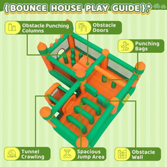 Sports & Outdoor Play Inflatable Bounce House Kids Obstacle Bouncy Castle for Outdoor Indoor Inflatable Bouncers