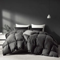 White Goose Feathers Down Comforter King Size,Premium All Season Duvet Insert,750 Fill 1200TC Power Hotel Style Bedding