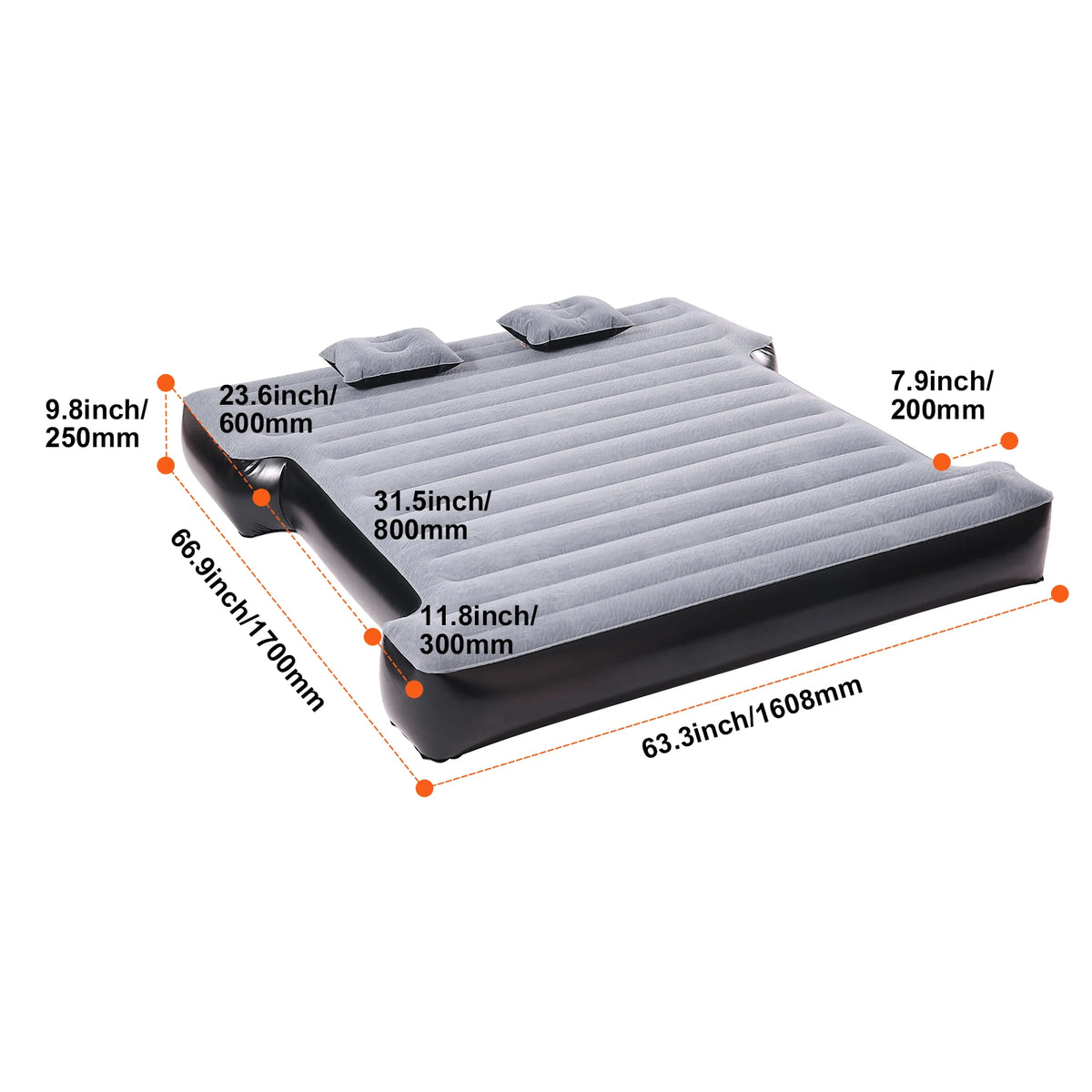 VEVOR Truck Bed Air Mattress Full Size Short Truck Beds Inflatable Air Mattress Camping Bed