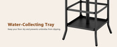 Coat Rack Freestanding, Entryway Hanger Stand, Umbrella Holder, Floor Standing Metal Tree Stand