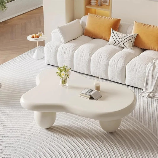 Cloud Coffee Table Modern Cute Coffee Tables Irregular Simple Tea/Center Table for Small Space End Table for Living Room, Home O