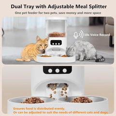 Automatic Cat Feeder with Camera for 2 Cats,1080P HD Video Night Vision Pet Feeder Food Dispenser,5G&2.4GHz WiFi Pet