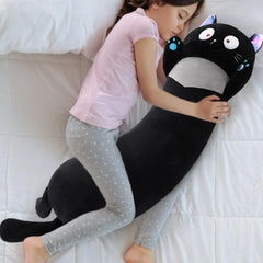 MorisMos Giant Stuffed Animal Cat Body Pillow, 40'' Big Halloween  Stuffed Animal Black Kitten Throw Pillow For kids,Adults