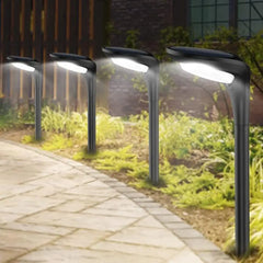 Solar LED Pathway Lights 4 Pack Waterproof Landscape Lighting Garden Decor Walkway 150 Lumen High Efficiency IP65 Modern Design