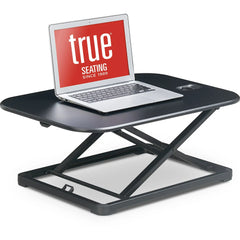 True Seating Ergo 26" Height Adjustable Laptop Standing Desk Converter, Black