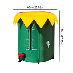 52 Gallon Rain Barrel Collapsible PVC Rain Collection System with Three Spigots Water Storage Tank Water Barrel Collector