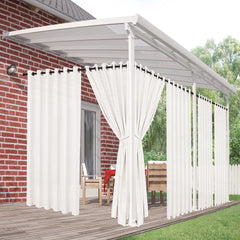 Outdoor Curtains for Patio Waterproof, 6 Panels Privacy Outsides Curtains for Cabana Porch Pergola, Sunlight & UV Blocking