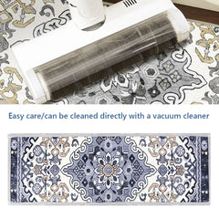 15PCS Rug Tread Bohemian Non Slip Indoor Stair Rugs Stairway Carpet Rugs Indoor Skid Resistant Stair Tread for Dogs Kids & Elder