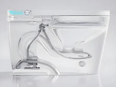 Smart Toilet with Bidet Built In, Foot Sensor Operation, Elongated Tankless Toilet with Automatic Flush,Heated Bidet Seat