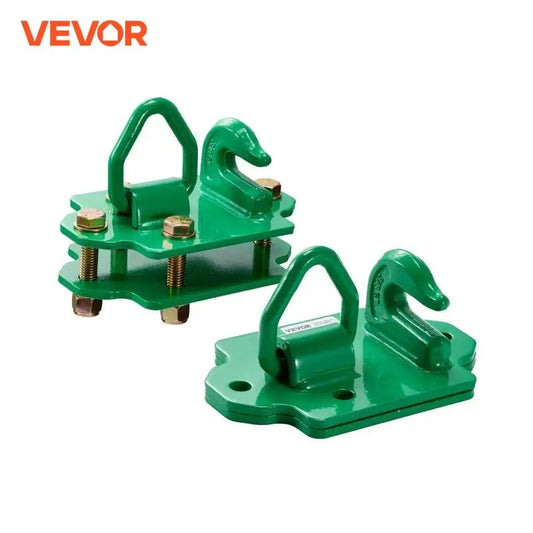 SucceBuy 12000lbs/15000lbs 2 Pack Tractor Bucket Hooks with Tie Down Ring Bolt-On Grab Hook Back Plates for RV UTV Truck