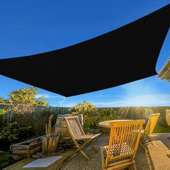20'x30' Sun Shade Sail Curved Commercial Outdoor Shade Cover Black Rectangle Heavy Duty Permeable  Backyard Shade Cloth