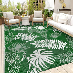 Outdoor Rug Waterproof 6x9 ft, Reversible Outdoor Plastic Straw Rug, Large Outdoor Carpet Patio Rug