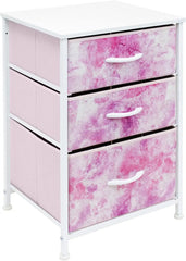 Nightstand Storage Organizer with 3 Drawers - Kids Girls, Boys Bedroom Furniture Storage Chest for Clothes, Closet Organization