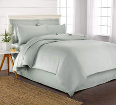 Queen Duvet Cover, 3 Piece Set, Genuine 100% Organic Viscose Derived from Bamboo, Luxuriously Soft and Cooling, 2 Pillowcases
