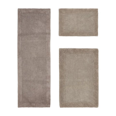 Premium 3 Piece Bathroom Rug Set 100 Cotton Soft Tufted Water Absorbent Reversible Bath Mat Home Spa