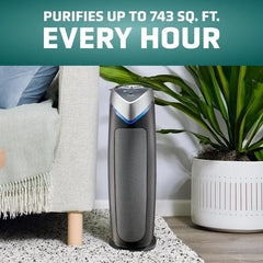 4-In-1 HEPA Air Purifier for Home, Large Rooms Up To 743 Sq. Ft. with HEPA Air Filter, UC-V Light & Odor Reduction, AC4825E, 22"