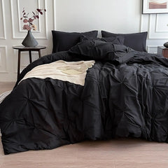 Maple&Stone California King Comforter Set, 7 Pieces Cal King Bed Set, Pinch Pleat Bed in a Bag Bedding Set with Comforter, Sheet