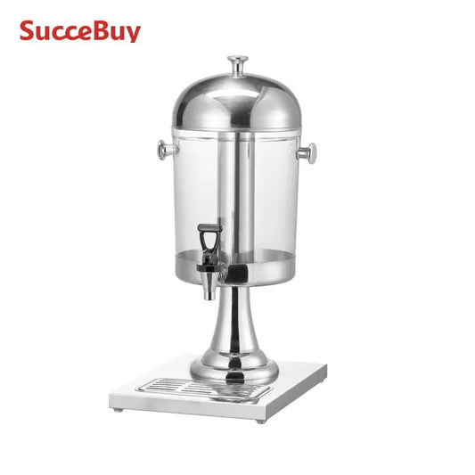 SucceBuy Beverage Dispenser 2.1Gallon Stainless Steel Plastic Juice Dispensers Lemonade Juice Dispensers for Restaurants Hotels