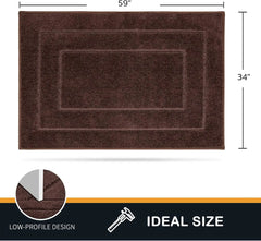 Dirt Trapper Door Mat 34" X 59", Non-Slip/Skid Machine Washable Entryway Area Rug, Dog Doormat, Super Absorbent Welcome