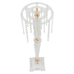 10 Pcs Acrylic Flower Vases Wedding Flower Stand Tables Centerpieces Decorations with Chandelier Crystal Clear