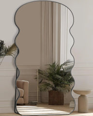 Arched Full Length Mirror, 76"x34" Floor Mirror Freestanding, Floor Standing Mirror Full Body Mirror with Stand for Bedroom