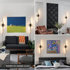 Plug in Wall Sconces Set of 2, Modern Plug in Sconce with Remote, Dimmable LED Wall Light, Wall Lamps with Plug in Cord